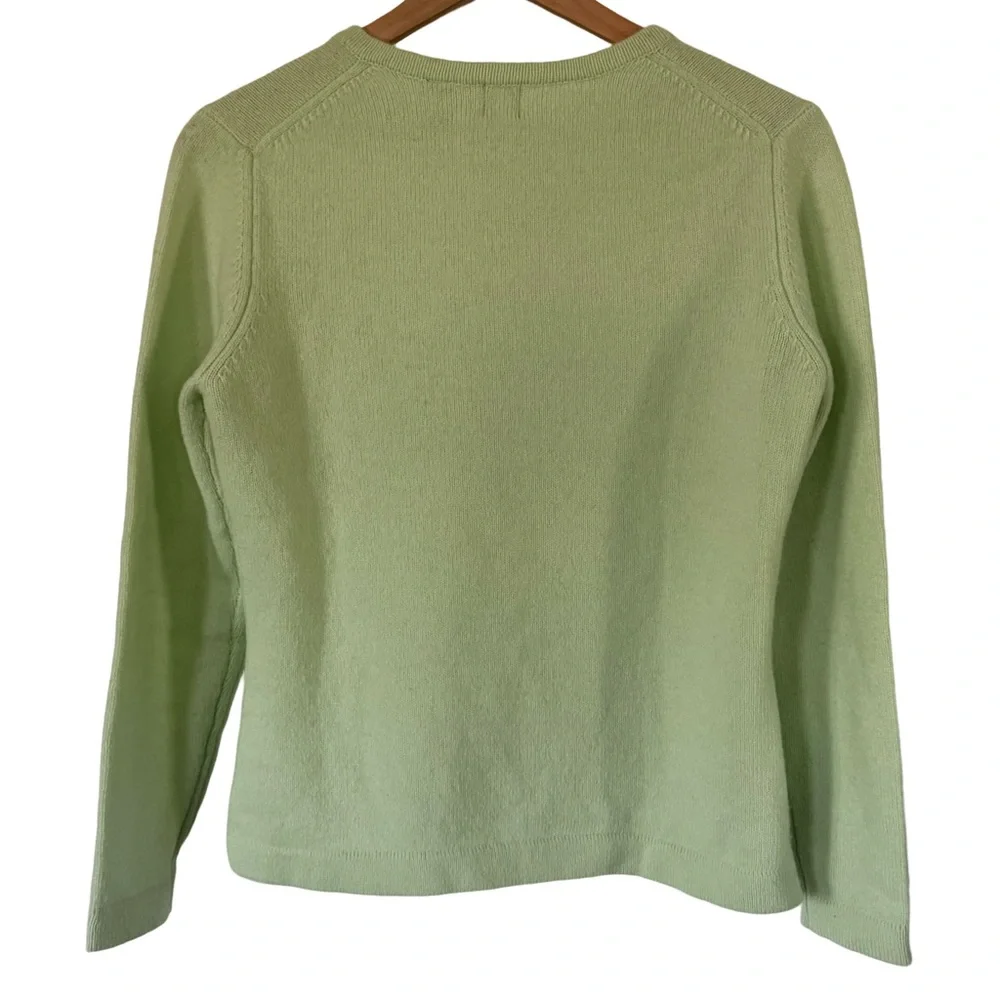 GAP 100% Lambswool V-Neck Sweater Sage Green Size Small Soft Lightweight Classic